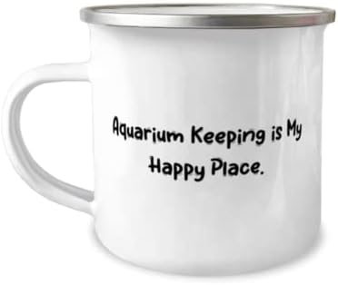 Inspire aquário mantendo presentes, a manutenção de aquário é meu lugar feliz, caneca de 12 onças de 12 onças para manutenção de aquário