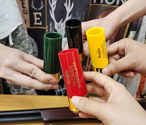 HUNTPRO 12 Bedgun Shot Shot Shot Glass Conjunto de 4 óculos multi -coloridos, Decoração de Party Gift Gift Gift Great para homens Shoot Shooter para homens Hunter Shooter