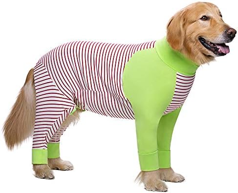 Roupas de animais de estimação BBEART, camisa de cachorro Pijama leve de 4 pernas T-shirt de algodão macacão para cães médios grandes