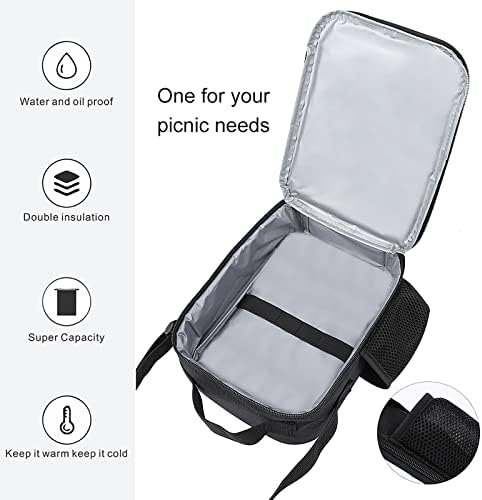 lancheira portátil CWIXNAO, lancheira durável isolada, bolsa de caixa reutilizável térmica à prova de vazamentos com bolsos para meninas e meninos