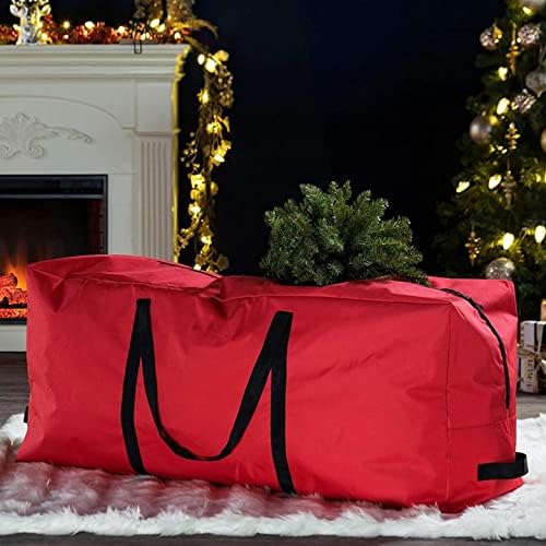 Sacos de árvore de Natal, sacos de lona de armazenamento de férias com alças de armazenamento pesado de armazenamento zíperes de armazenamento