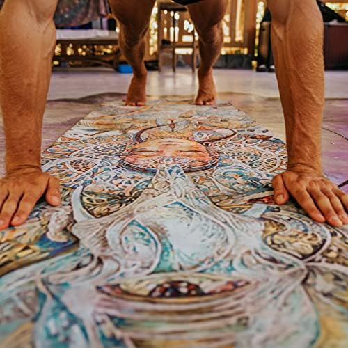 Espiritual Yoga Mat Yana ECO Não deslize artista não tóxico projetado Cork TPE Yoga Mat ideal para ioga quente, pilates, meditação, mulheres espirituais, homens, multi-color