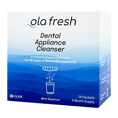 Limpador de aparelhos odontológicos da Ola Fresh - Limpador de retentor, limpador de próteses e limpador de guarda