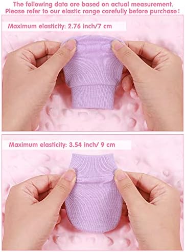 12 conjuntos de chapéu de algodão recém -nascido Mitts Baby Beanie Solid Infant Baby Hats com orelha e sem luvas macias de luvas