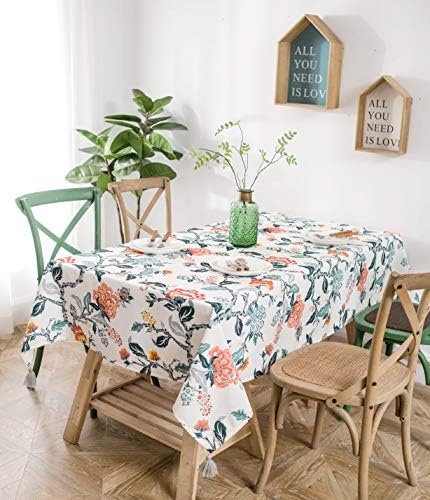 Drifraway Ada Tassel Retângulo Decorativo Tana -de -mesa para garotos de buffet de jantar externo Dinner de 54 polegadas por 102 polegadas Multi