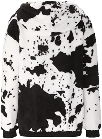 Moletons de lã da moda feminina moletons moletons de vaca moda com estampa de vaca grossa