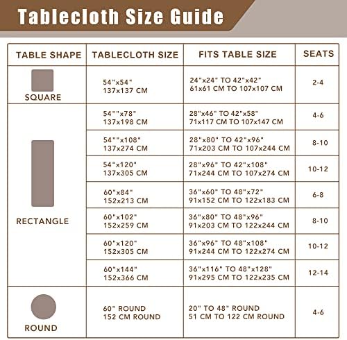 Tocinas de mesa de linho Faux de natureza ajustável Retângulo 60 x 84 polegadas - 2 Pacote de mesa de mesa neutra para