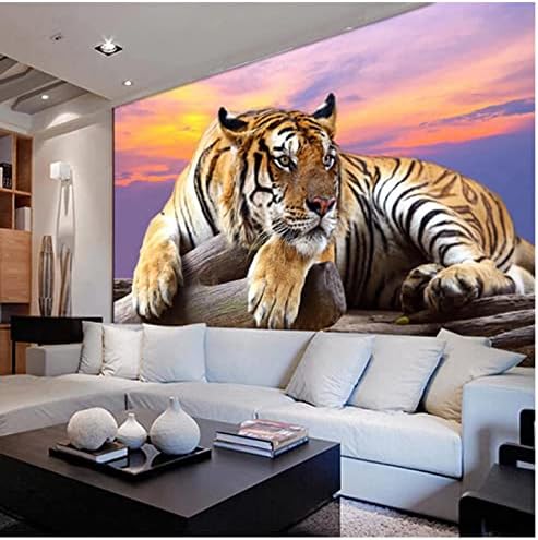 3d mural decorativo moderno besteira real tigre 3d desenho animado papel de parede da sala de estar infantil para crianças decoração de pano de parede decoração de casa cobertura de parede-450x300cm