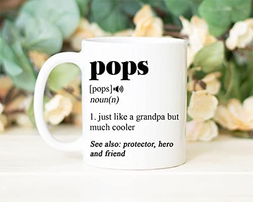 Pops Coffee Caneca - Pops Definition - Gifts for Pops - Love Pops - Funny Pops Caneca - Caneca de Coffee Funny - Pops