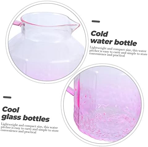 Luxshiny 3pcs arremessadora de garrafa de água fria com tampa de vidro bebendo frascos com tampas jarra de água com tampa de