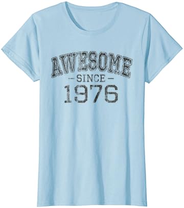 Awesome desde 1976 estilo vintage nascido na camiseta de presente de aniversário de 1976