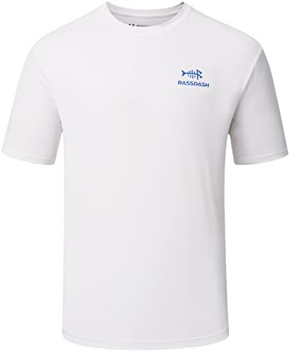 Bassdash Men's UPF 50+ Camisas de pesca de manga curta Desempenho de resfriamento UV Sun Protection Camisetas Camisetas