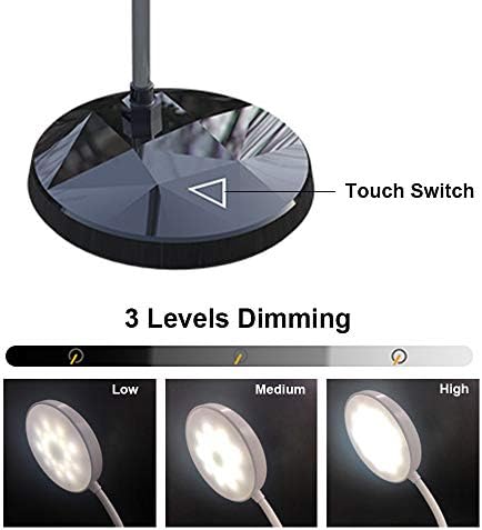 Irdfwh Diamond Shape Recarregável LED STAND STAND Lâmpada Touch 3 Modos Dimnizeneckekeck USB Charging Estudo Lâmpadas de mesa leves Lâmpadas
