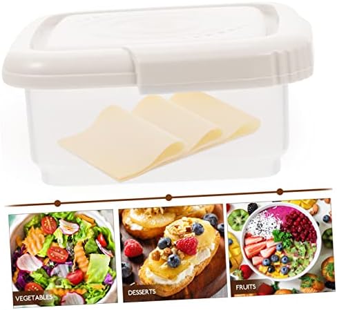 Upkoch 5pcs queijo fatia de recipientes de bolo transparente de bolo transparente Bins de organizador de plástico Caixa de armazenamento de plástico Caixa de queijo fatiado Slice de queijo recipientes de recipientes de entrada