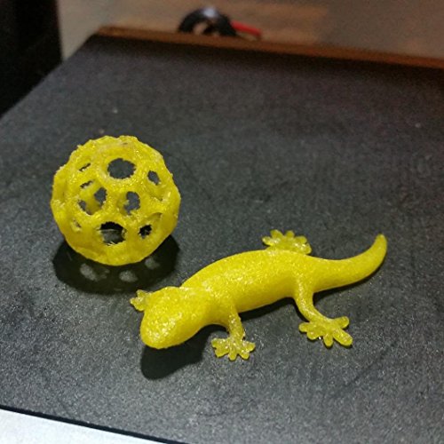 Impressora 3D AMOLEN Filamento TPU 1,75 mm, amarelo transparente, 0,8 kg/1,8 libras +/- 0,03 mm, inclui amostra de filamento