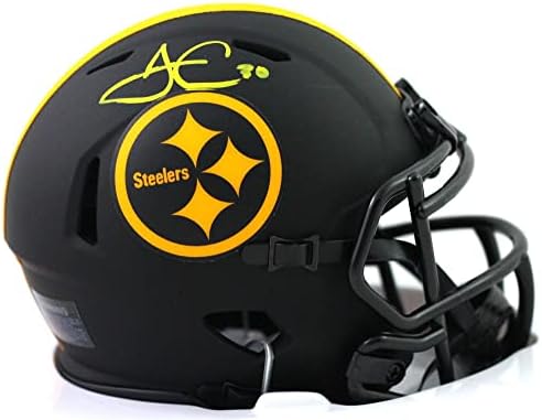 James Conner autografou o Pittsburgh Steelers Eclipse Mini Capacete - Fanáticos Auth - Mini Capacetes Autografados da NFL