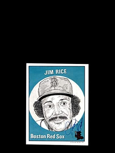 Jim Rice PSA DNA COA assinou 5x7 1983 O'Connell Son Ink Autograph