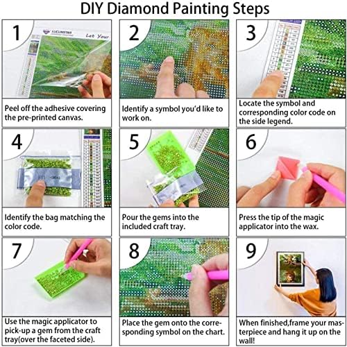 Kits de pintura de diamante 5D DIY para adultos kits de arte de diamante de diamante completa da lua Flores de diamante Pintura por números kits de diamante para adultos iniciantes moonlight 12x16inch/30x40cm