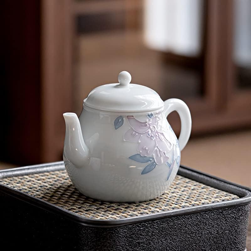 TJLSS Madeiro Grave Lily Porcelana Tule de Pot Pot Kung Fu Maker Cerâmica Conjunto de Tea Cerâmica