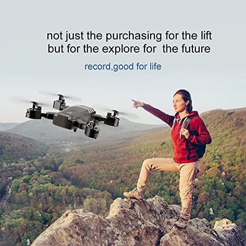 Qiyhbvr mini drone para adultos/crianças, câmera 4K HD FPV, altitude de retenção, modo sem cabeça, uma chave de partida/pouso, ajuste