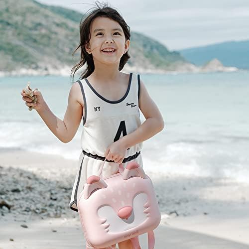 ZOY ZOII Backpack de criança fofa, Kids Backpack Preschool Backpack Mini Travel Bag para meninas idades 3 4 5 6 Little Pink Fox