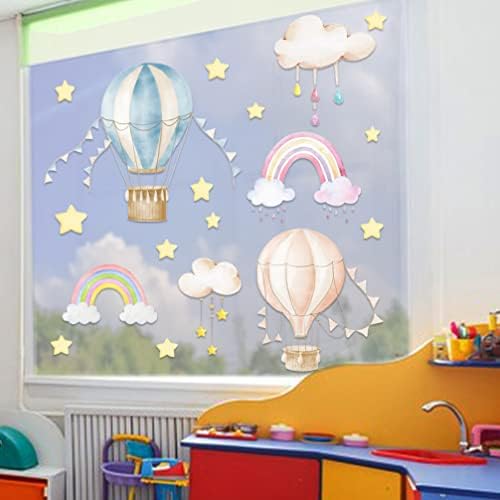 Decoração de quarto de abaodam decoração de balão de balão quente descalque decalque e bastão de bastão de bastões de arco -íris
