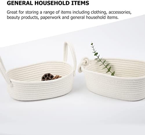 Artibetter algodão tecido tecido tecido cor cora cesto cesto cesto decorativo manuseio de berçário cestas de prateleira de mesa
