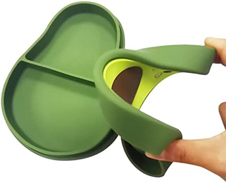 AVOCADES BENTO CAIXA - LURMA CAIXA, PLACOS DE SIGNIONAÇÃO DE SILICONE - BPA Free, Micro -ondas, Lavagem de louça e Freezer