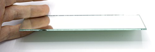 Espelho de vidro plano retangular de 10 embalagem, 6 x 2 - 2mm de espessura aprox. - Eisco Labs