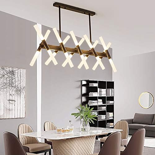 Srvnt Light, G9 Nordic Creative Retangle Candelier, Luz do Cafe Light Postmodern, para sala de jantar Barro de quarto/preto./20 Cabeça