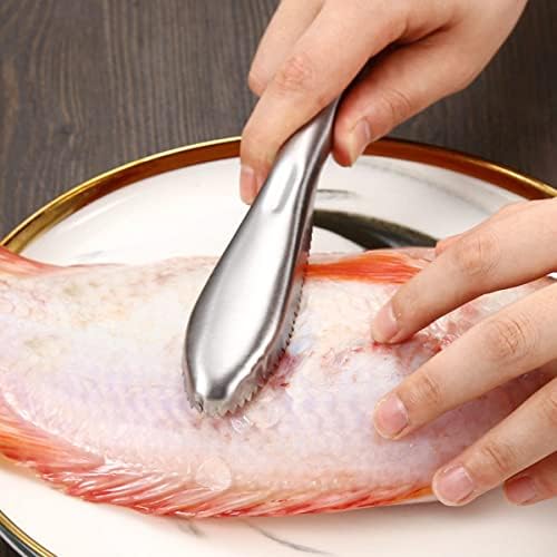 Peixe escaler manual de aço inoxidável peixe pincel de peixe raspagem escala de escala de palhetas Remova rapidamente a limpeza de peixes descascadores de peixes escalros
