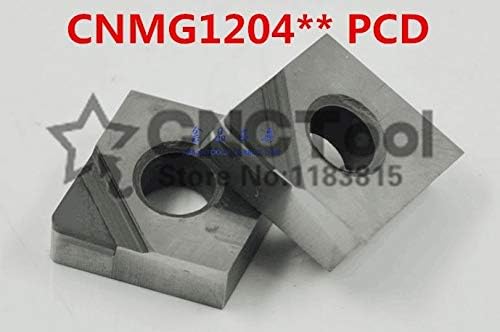 FINCOS 2PCS CNMG120402/CNMG120404/CNMG120408 PCD Inserções, CNC PCD Diamond Insert para inserções de torno para mclnr -