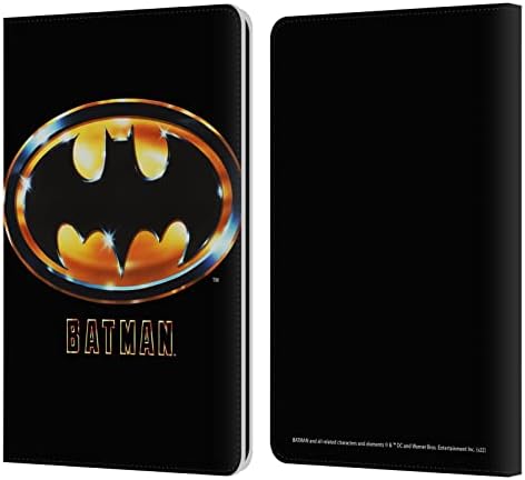 Caixa de cabeça projeta oficialmente licenciado o logotipo do Batman Key Art Leather Book Carteira Capa compatível com o Kindle Paperwhite