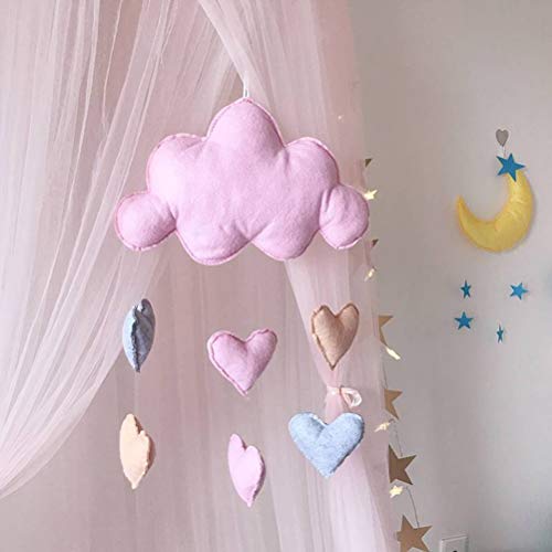 Stobok Felt Berço Mobile Cloud Berking Holding Toy Decorative Felt Ornament for Baby Kid Conedler Room