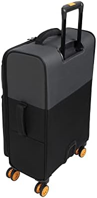 It Bagage Duo-Tone de 3 peças Softside Spinner de 8 rodas Conjunto, estanho/preto, 3 pc