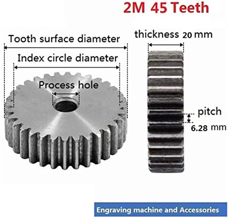 MKSIWSA Indústria 2m 45 Dentes Spur Gear 45 Aço Equipamento Cilíndrico de Alta Precisão Concentricidade pinhões