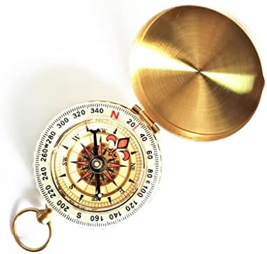 Zhyh Camping Caminhando Bolso Brass Gold Compass portátil Compass para navegar atividades ao ar livre