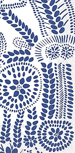 Boston International Ihr Marimekko 3-Bly Towel Buffet Paper Guardy, 8,5 x 4,5 polegadas, Nasia Branca Azul