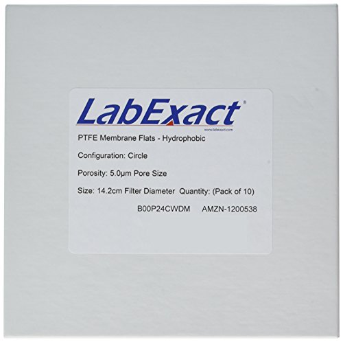 LabExact 1200538 PTFE Membrana Flats, hidrofóbicos, 5.0um, 14,2 cm