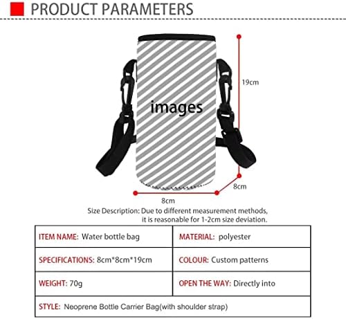 Portador de garrafas de água isolada com xyzcando com alça de ombro ajustável neoprene garrafa de garrafa de garrafa