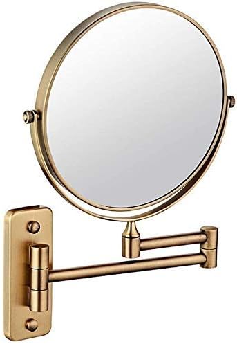 Espelho de maquiagem zaahh de 8 polegadas de 8 polegadas de parede de parede giratória, estendendo o espelho cosmético