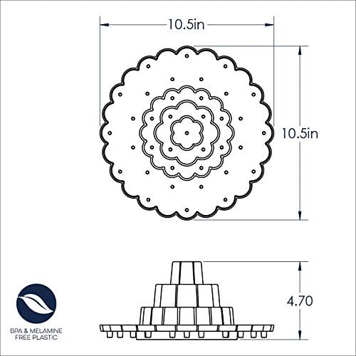 Nordic Ware 50008 Stand Pop Bolo de camadas, segura 37 peças, branco