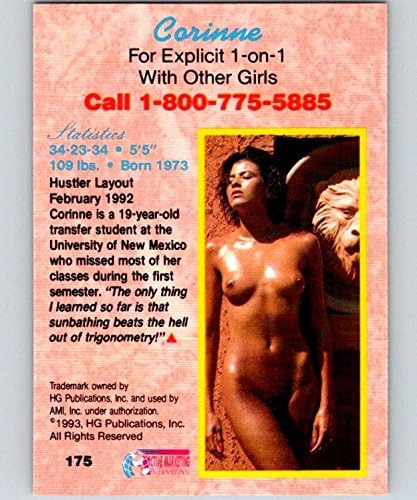 1993 Hustler Premier Series 2 175 Carinne Adult Mint Trading Card 05364