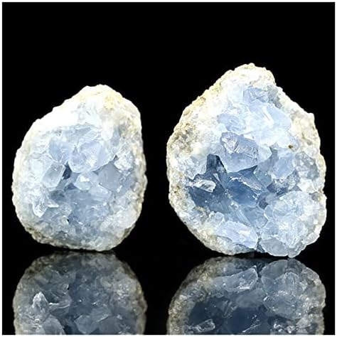 1pc Celestine Stone cluster amostras minerais ásperas de quartzo natural ornamentos de pedra crua para decoração de aquário em casa semipreciosos jade jade jóias antiguidades