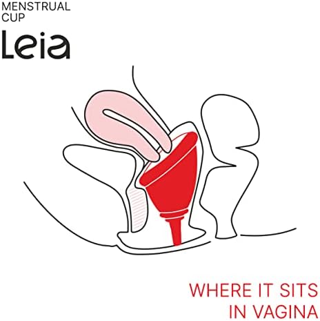 Leia Copo menstrual macio com caixa de transporte de metal | Ob/gyn projetado | Cervix baixo | Aro firme | Suporte