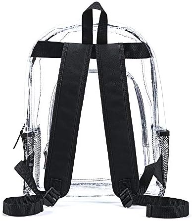 Mochila clara de Covax Heavy Duty, grande bookbag transparente transparente, veja através da mochila para a faculdade,