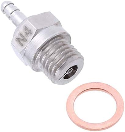 JFTECH 70117 Plugue de brilho de faísca quente No.4 N4 Platinum/Iridium Super Glow-Plug para RC HSP Nitro Motor Cruck Buggy