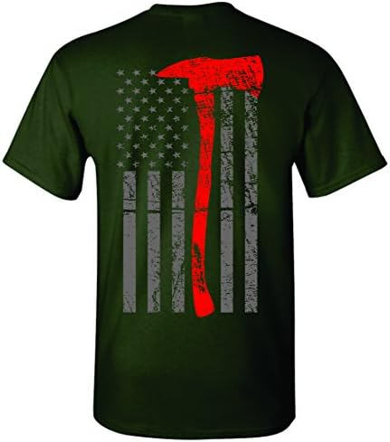 Fina de bombeiro vermelho da linha vermelha Design Design Patriot Apparel T-Shirt Graphic Tee