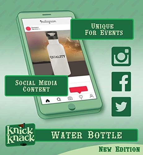 Presentes Knick Knack Rickroll - Hashtag de aço inoxidável de 20 onças garrafa de água ao ar livre, prata