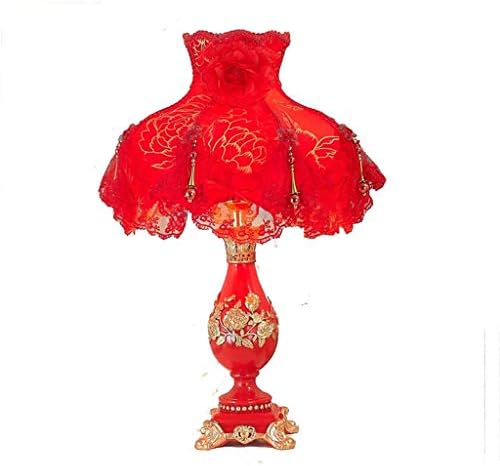 Wybfztt-188 lacta de renda vintage lâmpada de mesa sonhadora princesa fofa hall de cabeceira e lâmpada de mesa do quarto